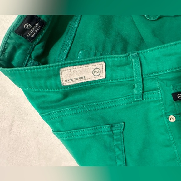 Adriano Goldschmied 27 super skinny stretch green jeans. Kelly green. RARE - Picture 9 of 11